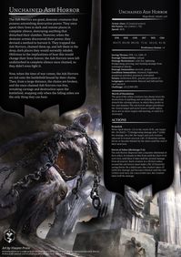 Hello Travelers! We bring you a once slumbering demon, now turned into an instrument of war! The PDF version can be found for free on our patreon as always (linked above). We hope you like it!