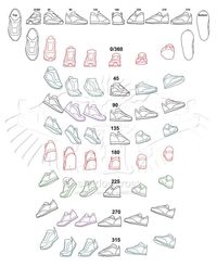 #sneakers #drawing #reference #sneakersdrawingreference Shoe Study Angle Chart by Shadowcross on deviantART. How do feet look with shoes at various angles