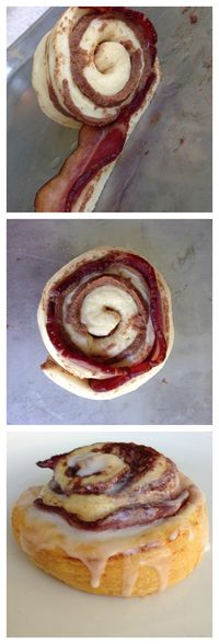 For all you bacon AND cinnamon roll lovers out there --> Bacon Wrapped Cinnamon Rolls!