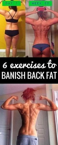 6 exercises to get rid of back fat for good by Kelly Jelic