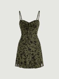 SHEIN MOD Vestido cami impressão floral amarração frontalDescobri produtos incríveis no SHEIN.com, venha conferir!