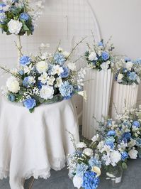 Wedding Arch ,wedding Arches for Ceremony Blue Flower Backdrop Floral Corner Swag Wedding Decorations Floral Arrangements - Etsy