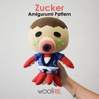 "Amigurumi Crochet Pattern *Not finished product* 22 Pages PDF patterns with photos. Includes instructions in English and Spanish. Also includes PDF template and SVG file for felt cut. Difficulty of the pattern - Intermediate. The finished plushie ended up about 12\". Using 2.75mm crochet hook and no. 3 yarn. This pattern is for personal use only and you may not share, copy or duplicate any parts of it . You can tag me as @wooli.gt when posting your finished amigurumi on Instagram."