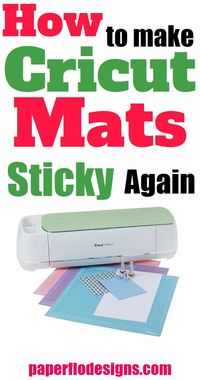 How to Make Cricut Mats Sticky Again. There are tons of ways to get the stickiness back to Cricut mats. I’ll share my tips with you.