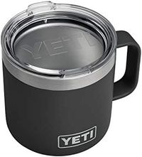 Amazon.com: YETI Rambler 14 oz Stainless Steel Vacuum Insulated Mug with Lid, Black : Home & Kitchen