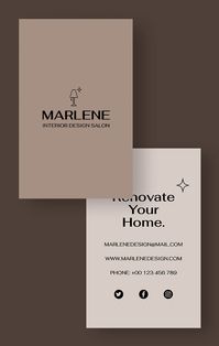 Aesthetic Elegant Interior Design Salon Business Card