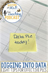 Data, data, data. Are all instructional coaches sick of talking about data yet? Sometimes we spend so much time working with the numbers that we don't get to the point of a data meeting: creating the plans. In episode 8, Eight Tips for Digging into Data, I share the most essential ideas for getting the most out of your next data meeting. Facilitate a data dig with your teachers that actually results in improved teaching and learning, and makes a difference to those students who need it most. ...