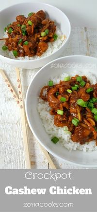 Crockpot Cashew Chicken for Two