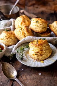 Honey Garlic Parmesan Biscuits.