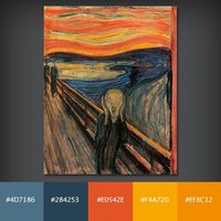 The Scream, Edvard Munch - 10 Free Color Palettes From 10 Famous Paintings | Design Shack