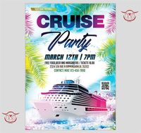 Cruise Party Invitation Cruise Birthday Party Flyer, Cruise Party invite, Boat Party Flyer Design, Cruise wedding Party Invitation WE Will  EDIT THE ITEM AND SEND YOU THE PERSONALIZED FILE BY EMAIl  We can change colors, texts, fonts We can add, remove elements We will send you the customized file within 24 hours by email excluding weekends Orders placed on weekends will be sent by email on Monday If you need rush order, please contact us first. Size: 5x7 inches You will receive two (2)  high re