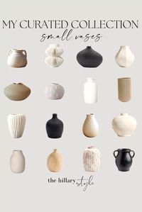 My Curated Collection of Small Vases! Vases, Small Vases, Home Decor, Coffee Table Styling, Ribbed Vases, Distressed Vases, Home Decoration, Contemporary Home, Modern Home, CB2, Crate & Barrel, Amazon, Amazon Home, Found It on Amazon, Wayfair, AFloral, Target, Pottery Barn