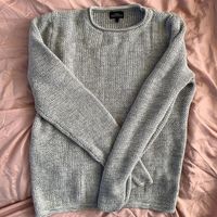 Knitted grey round neck pullover jumper Perfect... - Depop