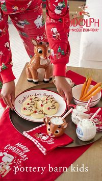 Our Rudolph the Red-Nosed Reindeer dinnerware set brings a touch of Christmas magic to your table this holiday season. Crafted from durable stoneware and dishwasher safe for convenient care, they’re exclusive pieces that you and your little ones will cherish for years to come.