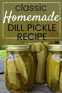 This dill pickle recipe is easy to make.  Stock your pantry with homemade dill pickles you'll love!