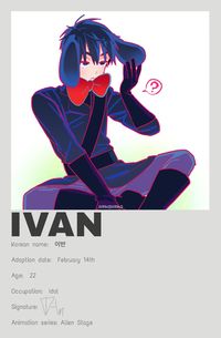 Do NOT repost | Ivan | 이반 | minimalist/polaroid poster | Alien Stage | Vivinos Animation music series