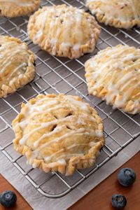 Blueberry Hand Pies with Lemon Glaze | For the Love of Cooking