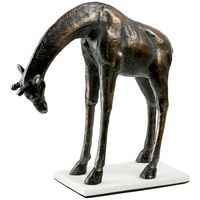 Bronze finished iron and marble Giraffe statue. contemporary decor, contemporary home decor, contemporary home office decor, modern contemporary home office decor ,contemporary home decor ideas, contemporary decor ideas, contemporary art and decor, modern decor, modern decor ideas, modern home decor ideas, modern home decor living room, sculptures & statues, sculptures & statues for home, sculptures & statues aesthetic, modern sculptures & statues