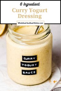 Crafted from just six ingredients, this curry yogurt sauce offers a burst of flavor. Blending the tang of yogurt and lemon with the depth of curry powder, it's a versatile addition to salads, bowls, wraps, or even as a unique dip.