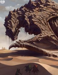 Artist: Unknown - Title: Unknown - Card: Stone Dragon of the Dunes