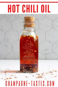 This Italian hot chili oil (olio di peperoncino) is an easy infused oil made with dried chili pepper flakes and olive oil. This oil lasts for about three months!