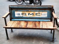 From vintage tailgates to benches in metals furniture with tailgate reclaimed wood car parts Bench