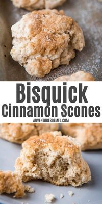 How to make wonderful Bisquick cinnamon scones, brushed with buttermilk and sprinkled with sweet cinnamon sugar. Easy breakfast recipe!