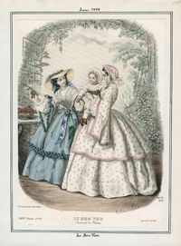 Le Bon Ton, June 1858. LAPL Visual Collections.  Civil War Era Fashion Plate