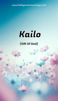 Kailo is a Boy name with Hawaiian origin and it means Gift Of God