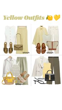 Yellow combination outfits summer season