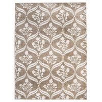 My Texas House Willow 9' x 12' Taupe Grey Floral Indoor Area Rug - Walmart.com