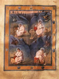 Aachen Gospel c. 820 Manuscript, 217 x 300 mm Cathedral Treasury, Aachen