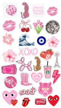 Stickers in pink