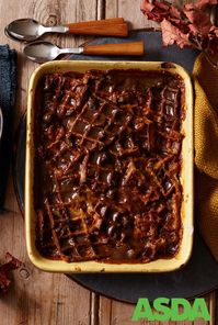 Sticky toffee waffle pudding: give the British pub lunch classic a modern twist by using waffles instead of bread and butter in this caramel-based dessert. Try this pudding for Bonfire Night this November!