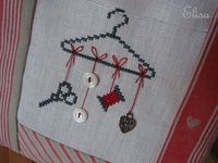 cross stitch  I love this! Sweet, simple, but the little things like the clothes line really add a lot!!