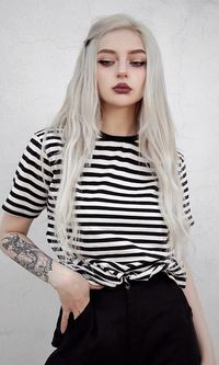 Stripe Womens Standard Tee - Disturbia Clothing