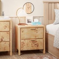 COZAYH Fully-Assembled Farmhouse Nightstand, Rustic Distressed Wood Retro Accent Dresser, Chest of Drawers,Boho - Bed Bath & Beyond - 39406341