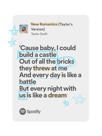 spotify lyric annotations taylor swifts 1989 New Romantics