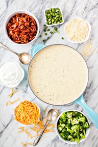 Easy Loaded Baked Potato Soup Bar | Good Life Eats