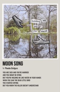 minimal polaroid song poster for moon song by phoebe bridgers