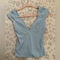 Never Wore This Top But I Did Take Off Tag Size : Xs Color: Baby Blue Has Breathable Chest Lining :)