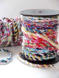 Saving sewing scraps for a rainy day? Check out this brilliant tutorial for making your own scrap fabric twine! #twine #twinetutorial