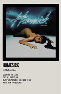 minimal polaroid song poster for homesick by madison beer