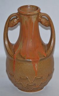 Denbac French Pottery Handled Vase from Just Art Pottery