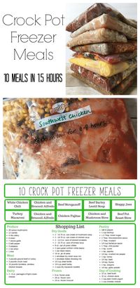 10 Crock Pot Freezer Meals - Easy and Inexpensive Meal Prep - Refresh Living