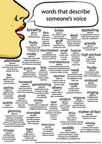 Words that describe someone's voice