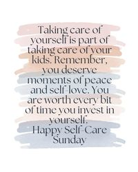 🌸 Taking care of yourself is part of taking care of your kids. Remember, you deserve moments of peace and self-love. You are worth every bit of time you invest in yourself. Happy Self-Care Sunday! 🌸 COMMENT what you do on Self Care Sundays 👇👇 #SelfCareSunday #MomLife #YouAreWorthIt #MomSelfCare #PeaceAndLove #MomTime #RelaxAndRecharge #LoveYourself #TiredMom #SelfLoveJourney