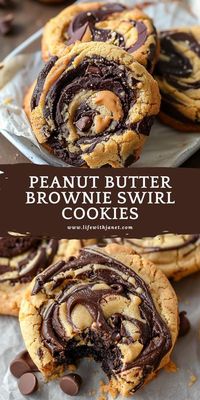 Just wait until you try these outrageously delicious Peanut Butter Brownie Swirl Cookies!