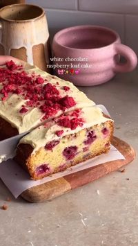 This white chocolate raspberry loaf cake is incredibly soft and fluffy with tart raspberries and white chocolate icing on top. It's a delicious combination of tart and fruity raspberries with rich and sweet white chocolate.