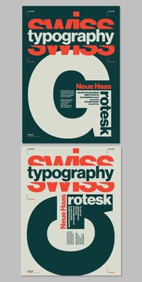 Swiss Graphic Design-Inspired Poster Template with Bold Typography